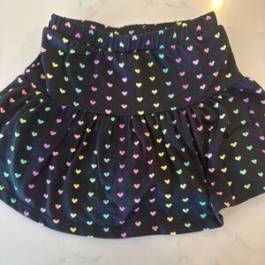Pixielane Black Rainbow Heart Skort